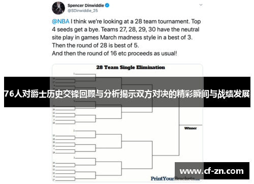 76人对爵士历史交锋回顾与分析揭示双方对决的精彩瞬间与战绩发展